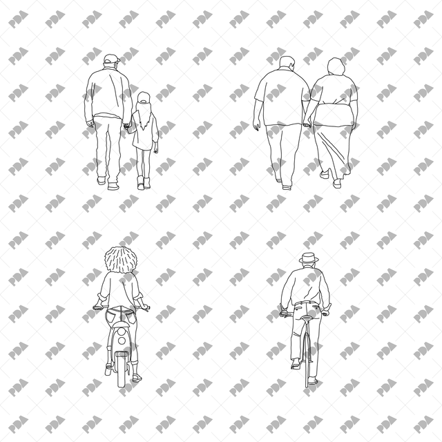 CAD, Vector People in Back View - Post Digital Architecture — Free and Affordable Resources for Architects