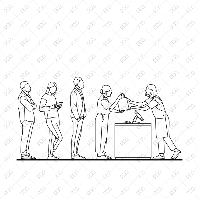 Bakery Set (Front view and side view) - Post Digital Architecture — Free and Affordable Resources for Architects