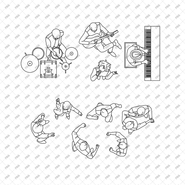 CAD, Vector Bar and Pub Set (Top view) - Post Digital Architecture — Free and Affordable Resources for Architects