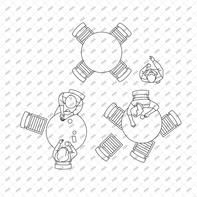 CAD, Vector Bar and Pub Set (Top view) - Post Digital Architecture — Free and Affordable Resources for Architects