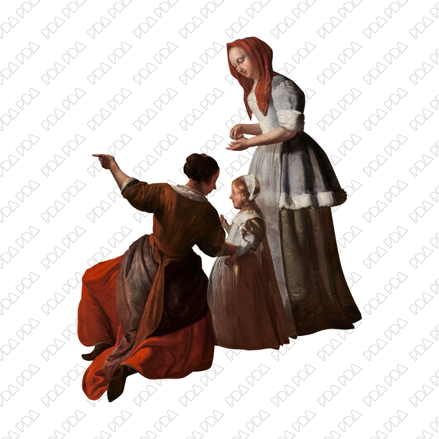 Artcutout Scenes - Groups: Two Ladies & a Girl (PNG) - Post Digital Architecture — Free and Affordable Resources for Architects