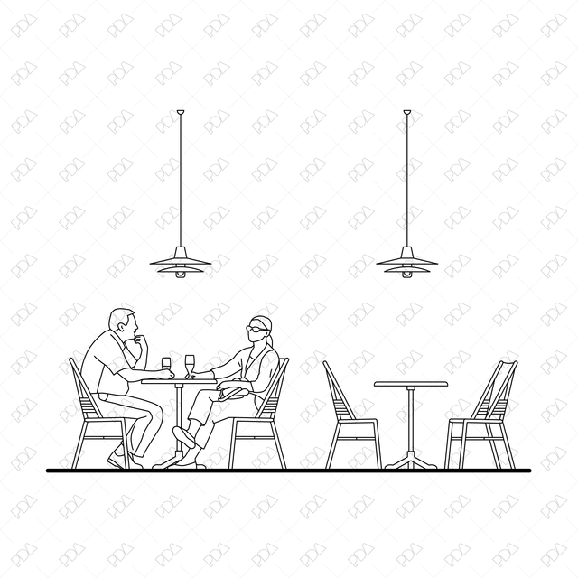 CAD, Vector All You Need for Café/ Coffee Shop Design Multi Pack (Side, Top Views) - Post Digital Architecture — Free and Affordable Resources for Architects