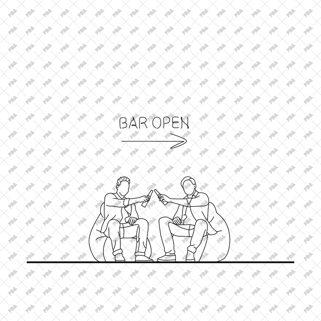 CAD, Vector Bar and Pub Set (Front view and side view) - Post Digital Architecture — Free and Affordable Resources for Architects