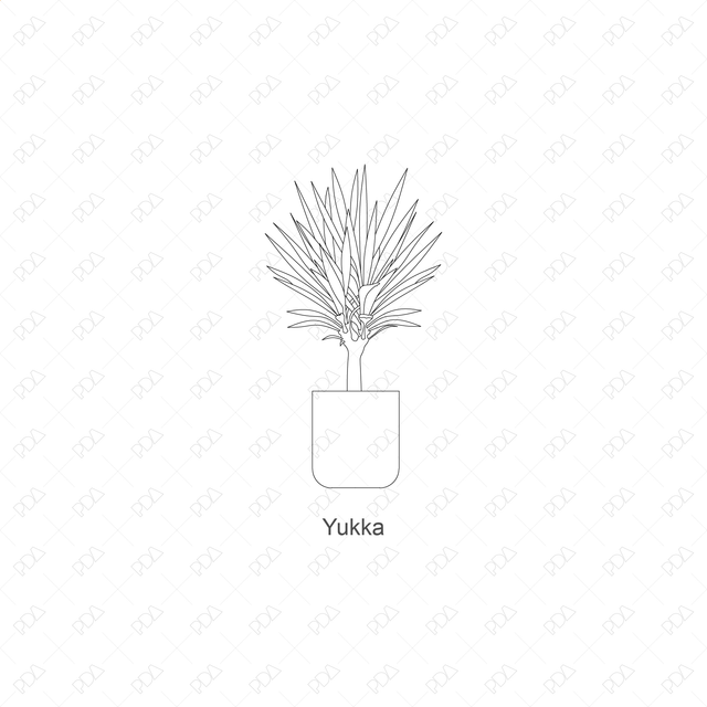 CAD, Vector Indoor Plants Set (Front view) - Post Digital Architecture — Free and Affordable Resources for Architects