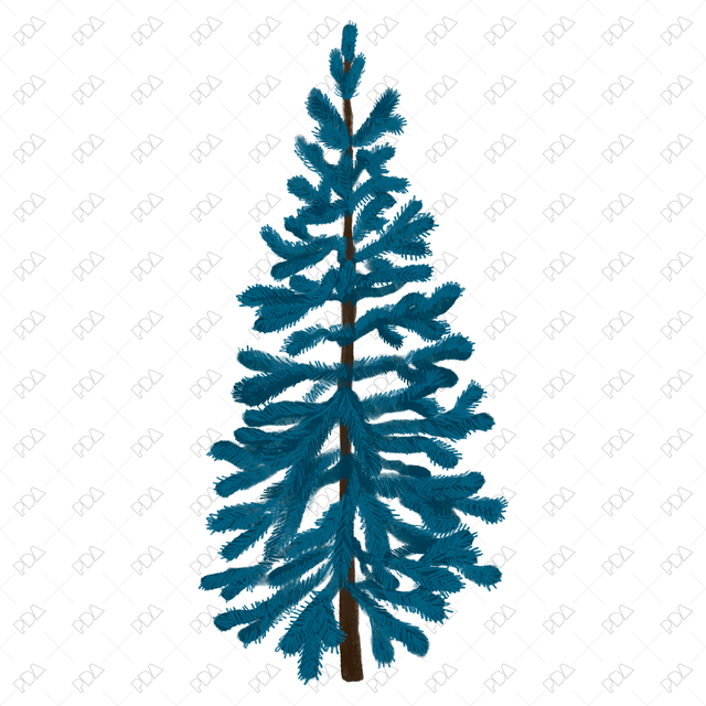 Hand Drawn Coniferous Trees - Post Digital Architecture — Free and Affordable Resources for Architects