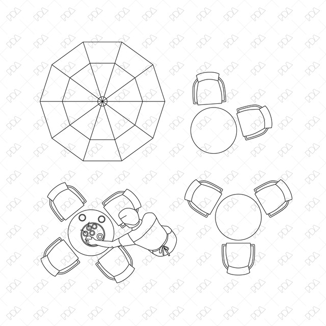 CAD, Vector All You Need for Café/ Coffee Shop Design Multi Pack (Side, Top Views) - Post Digital Architecture — Free and Affordable Resources for Architects