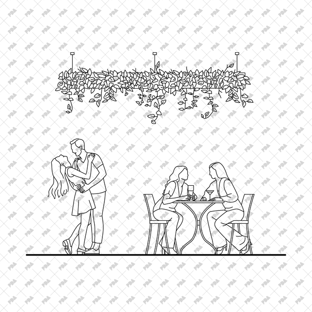CAD, Vector Bar and Pub Set (Front view and side view) - Post Digital Architecture — Free and Affordable Resources for Architects