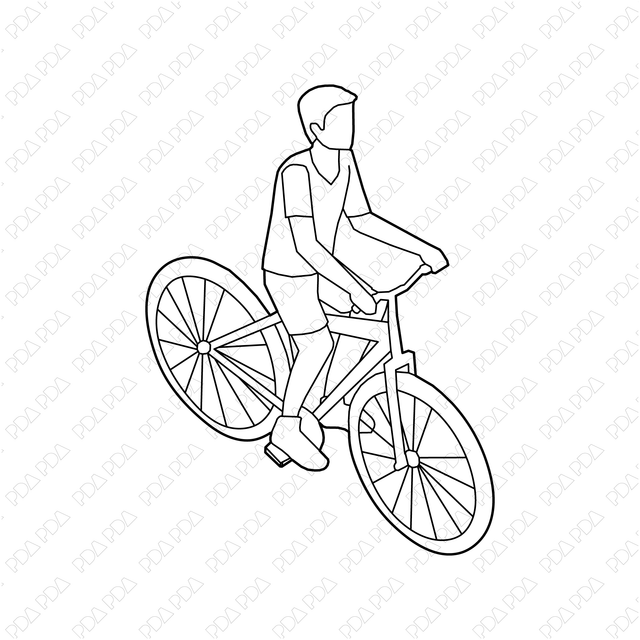 Axonometric Isometric People Riding Vehicles Set - Post Digital Architecture — Free and Affordable Resources for Architects
