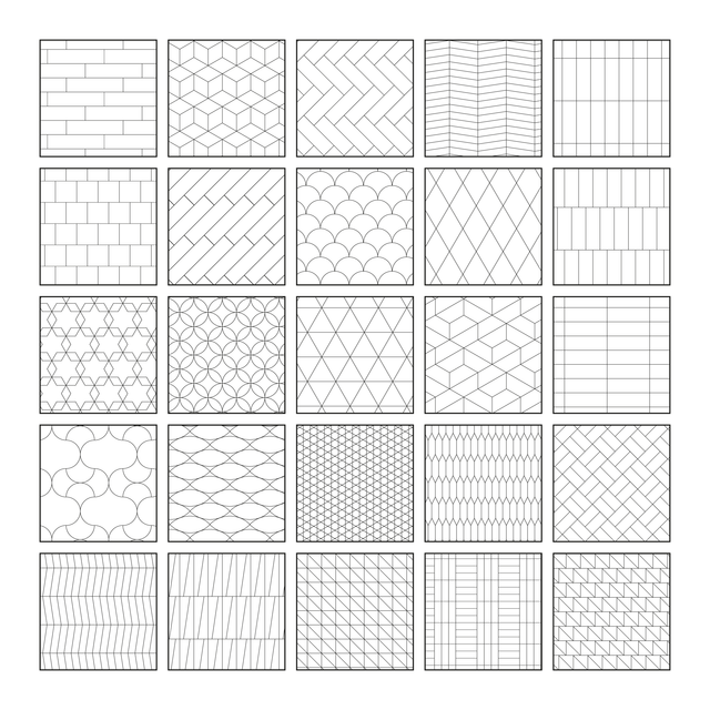 Illustrator Pattern Library - Tiles - Post Digital Architecture — Free and Affordable Resources for Architects