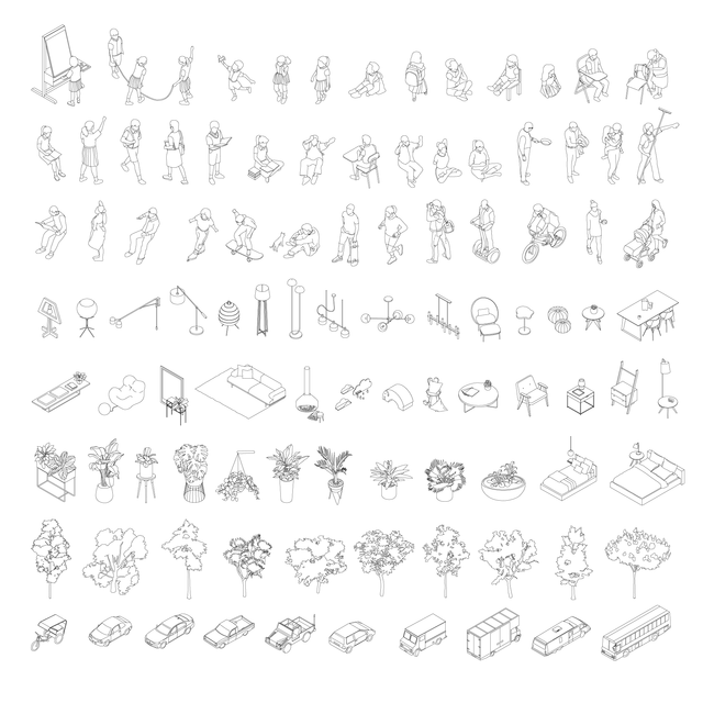 CAD, Vector Isometric Multi-Pack - Post Digital Architecture — Free and Affordable Resources for Architects