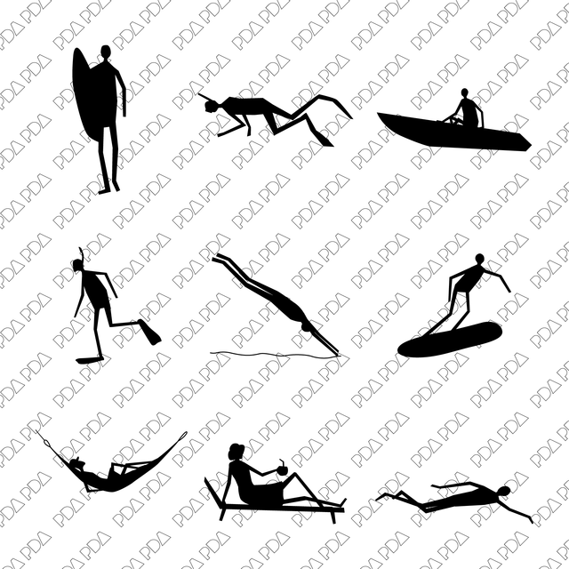 Vector Japanese People - On the Beach (9 characters) - Post Digital Architecture — Free and Affordable Resources for Architects