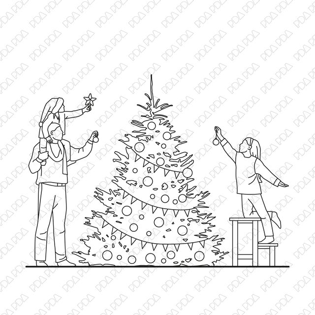 Christmas Set (Front and side view) - Post Digital Architecture — Free and Affordable Resources for Architects
