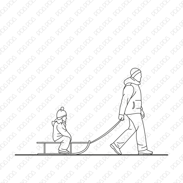 Christmas Set (Front and side view) - Post Digital Architecture — Free and Affordable Resources for Architects
