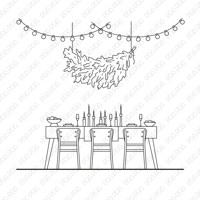 Christmas Set (Front and side view) - Post Digital Architecture — Free and Affordable Resources for Architects