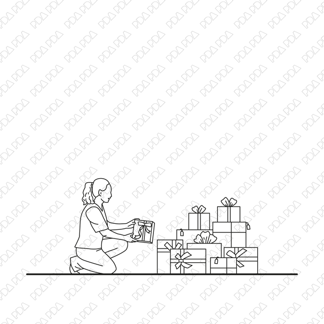 Christmas Set (Front and side view) - Post Digital Architecture — Free and Affordable Resources for Architects