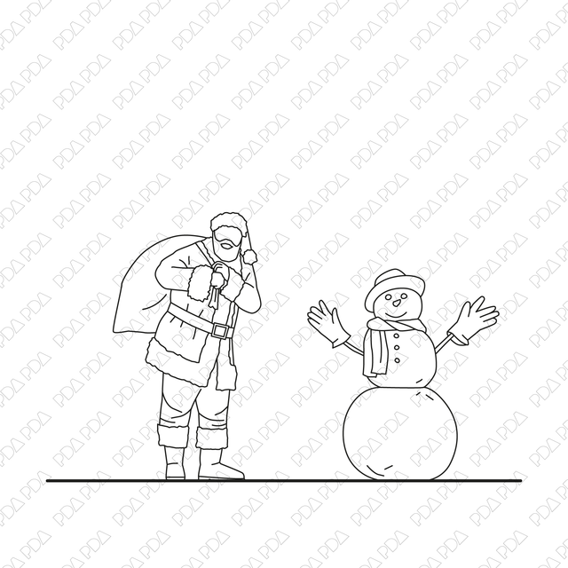 Christmas Set (Front and side view) - Post Digital Architecture — Free and Affordable Resources for Architects