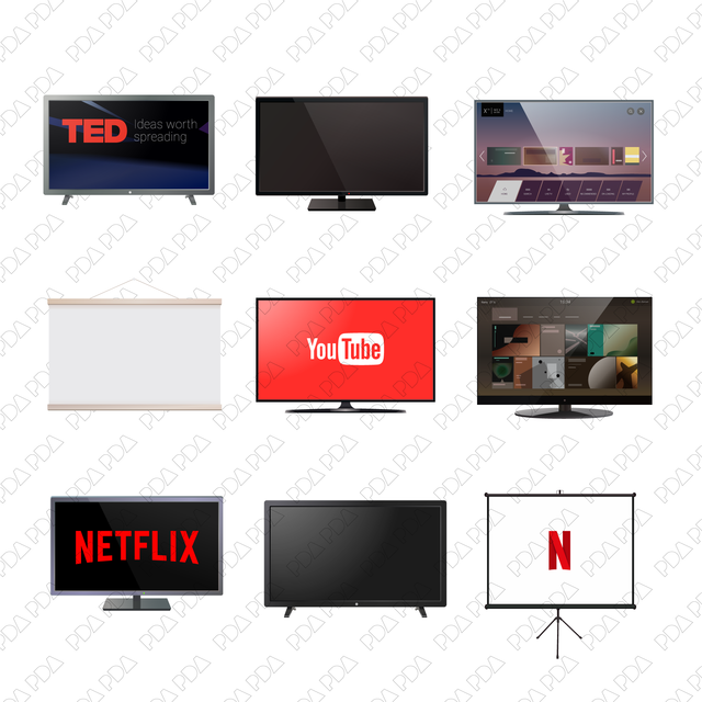 Vector TV and Projector Screens (+PNGs) - Post Digital Architecture — Free and Affordable Resources for Architects
