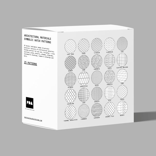 Illustrator Pattern Library - Architectural Materials Symbolic Patterns Multi-Pack (Recommended) - Post Digital Architecture — Free and Affordable Resources for Architects