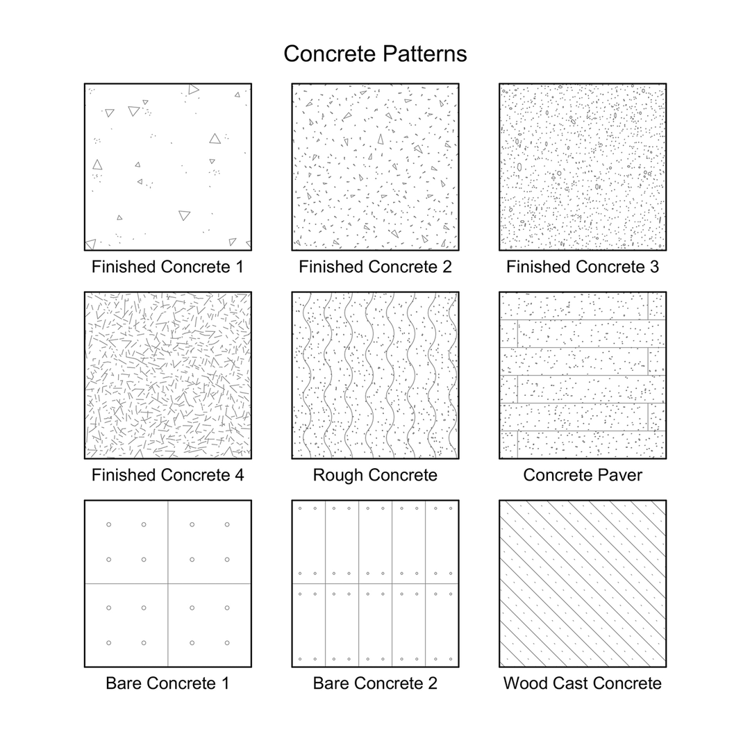 ArchiCAD Vector Fills - Concrete Patterns