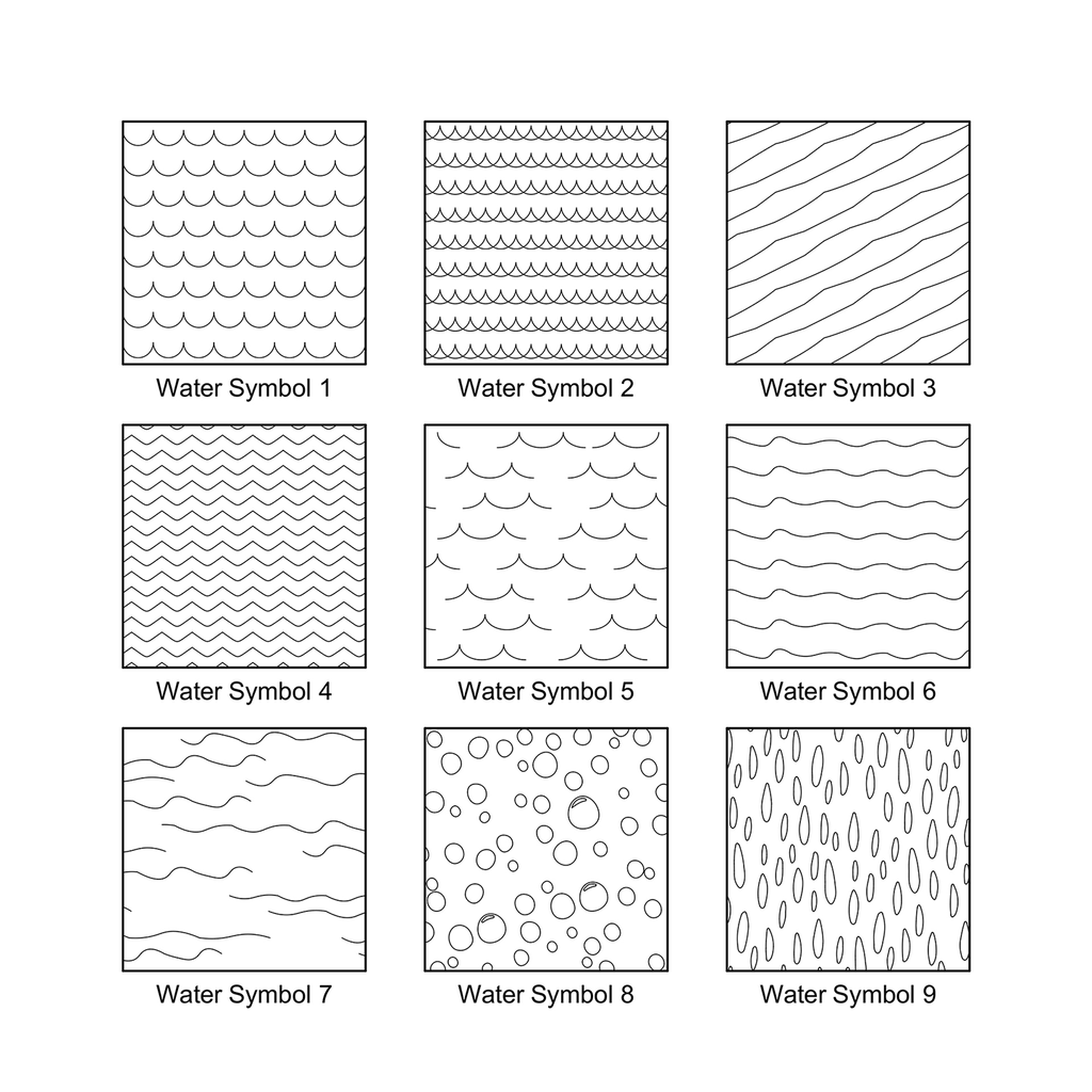Tech Pattern Dwg ArchiCAD Vector Fills - Water Surface Patterns
