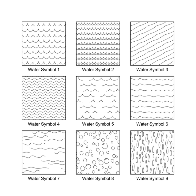 ArchiCAD Water Surface Vector Fills (Patterns) - Post Digital Architecture — Free and Affordable Resources for Architects