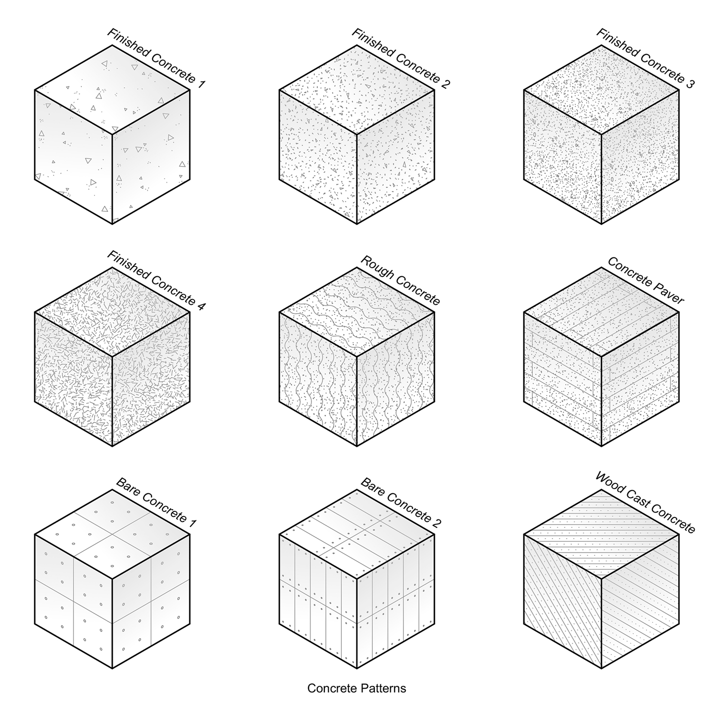Pattern Fill Design ArchiCAD Vector Fills - Concrete Patterns