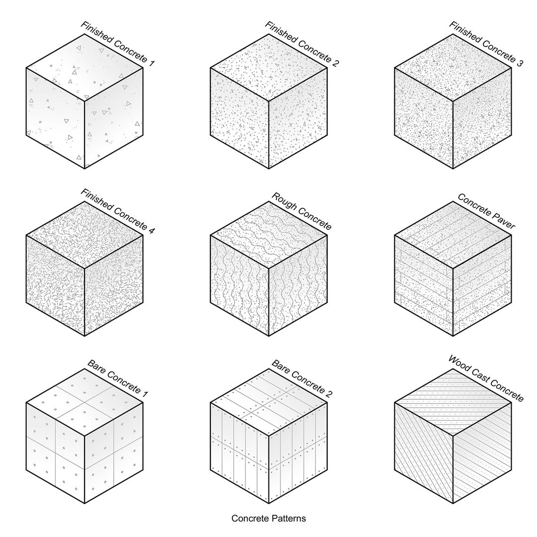 ArchiCAD Vector Fills - Concrete Patterns