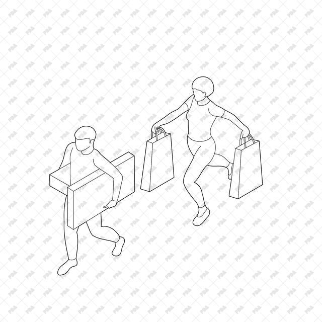 CAD, Vector, PNG Queues in Axonometric View - Post Digital Architecture — Free and Affordable Resources for Architects