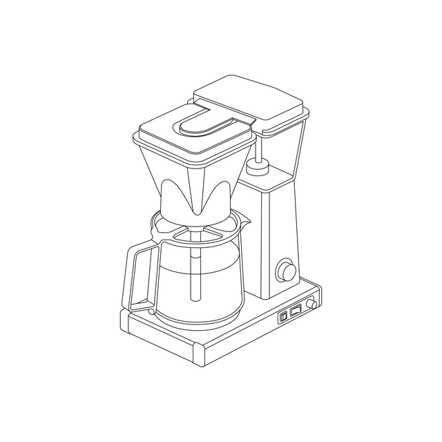 CAD, Vector, PNG Isometric Coffee Makers and Brewing Machines