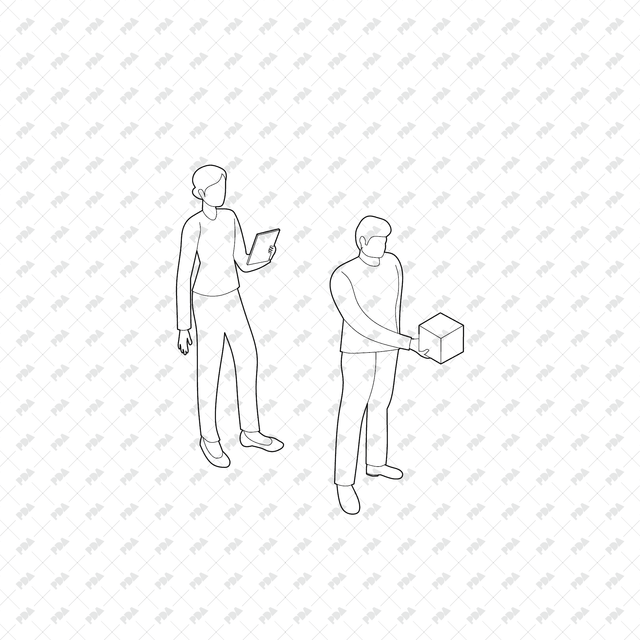 CAD, Vector, PNG Queues in Axonometric View - Post Digital Architecture — Free and Affordable Resources for Architects