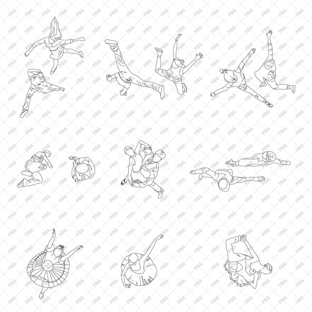 CAD and Vector Top View People, Plants and Objects Multi-Pack (11 in 1) - Post Digital Architecture — Free and Affordable Resources for Architects