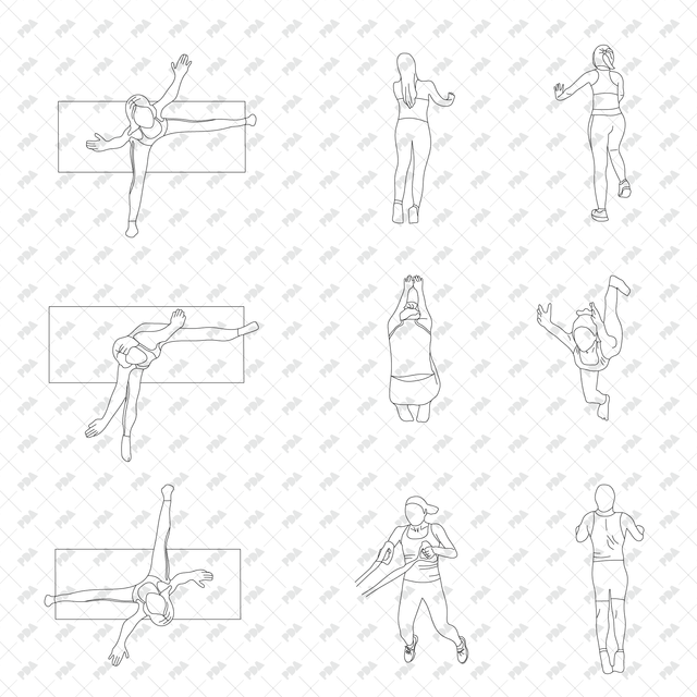 CAD and Vector Top View People, Plants and Objects Multi-Pack (11 in 1) - Post Digital Architecture — Free and Affordable Resources for Architects