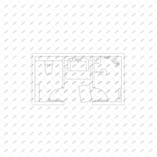 CAD, Vector, PNG Bathroom Layouts in Top View - Post Digital Architecture — Free and Affordable Resources for Architects