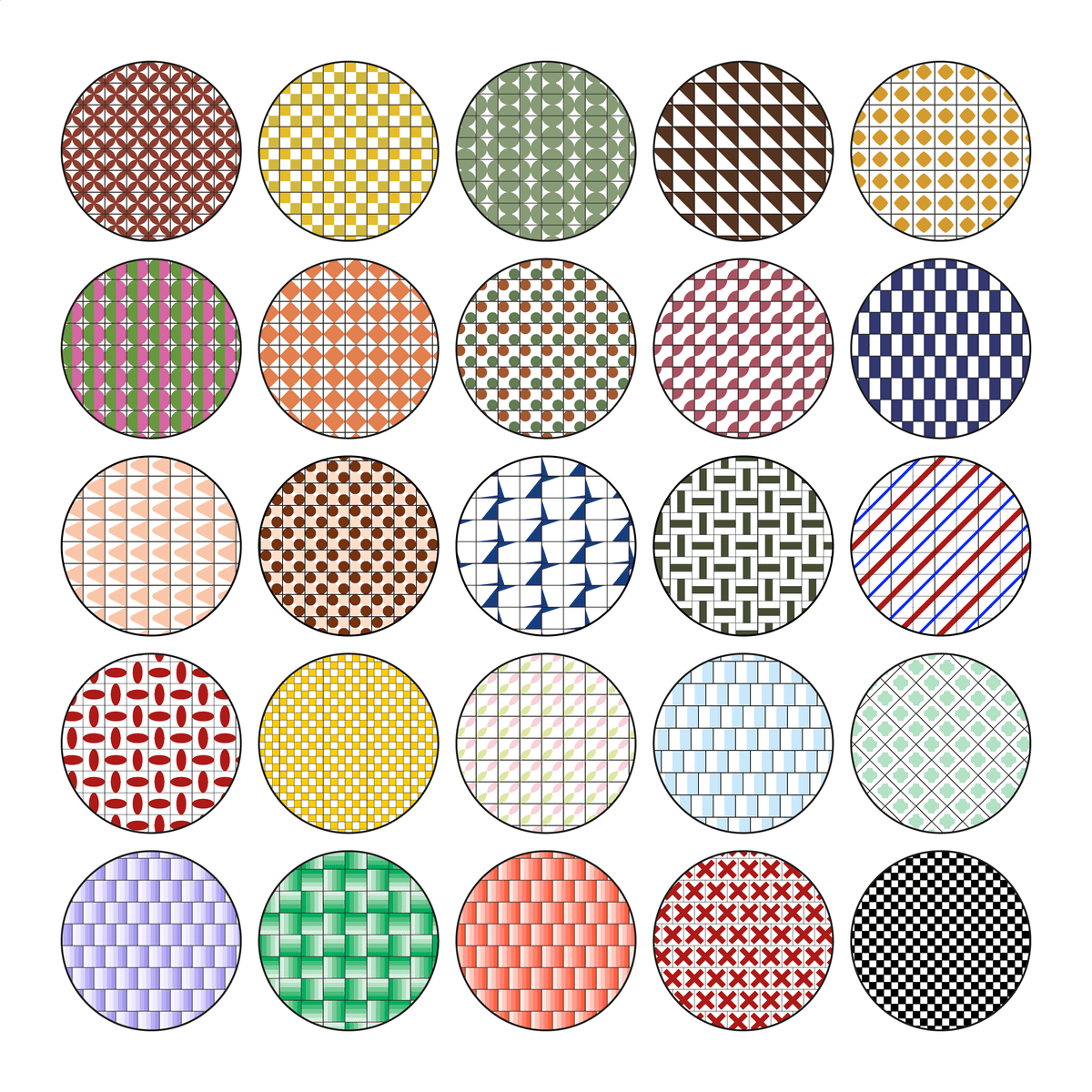 Illustrator Pattern Library Multi-Pack 2 (107 Patterns)