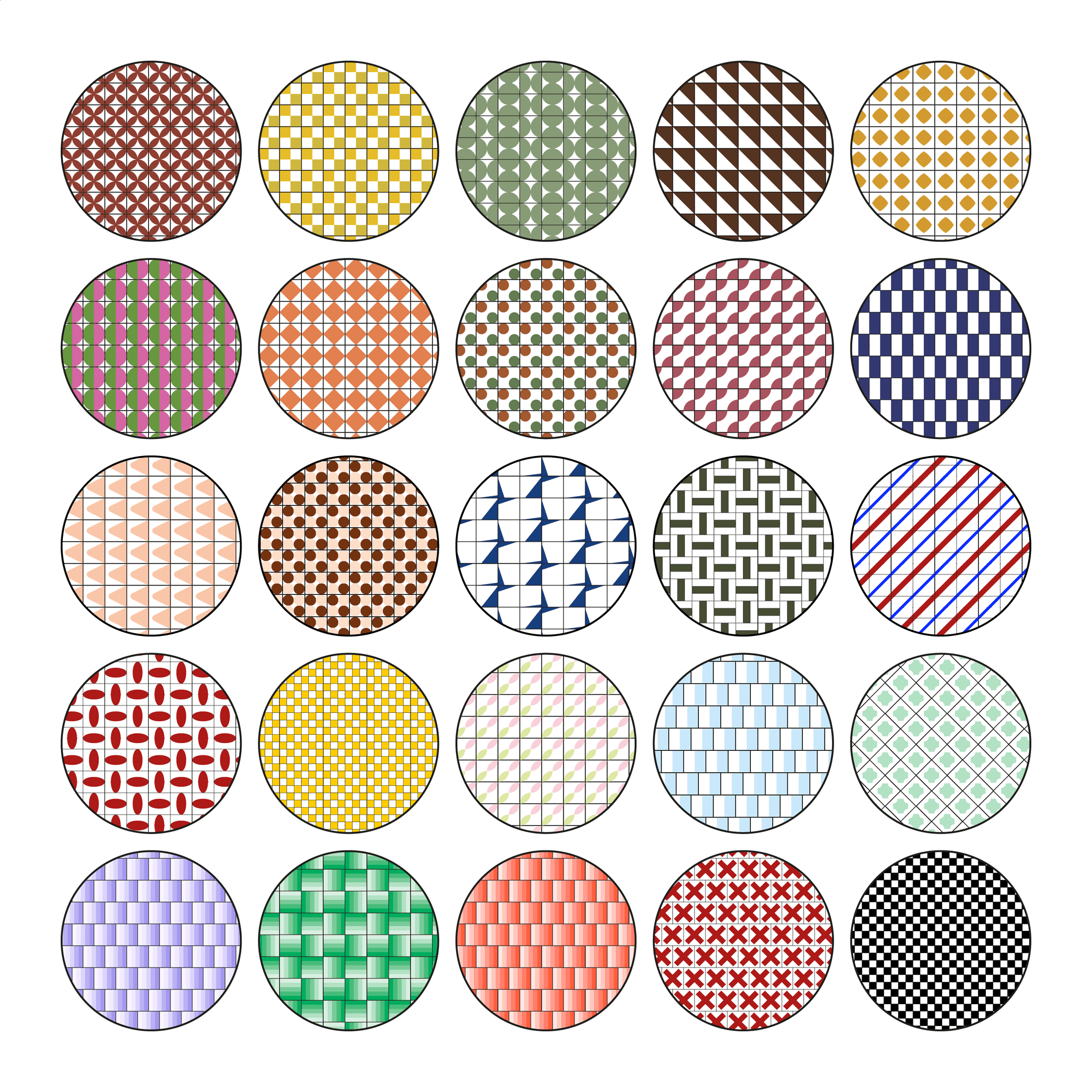Illustrator Pattern Library Multi-Pack 2 (107 Patterns)
