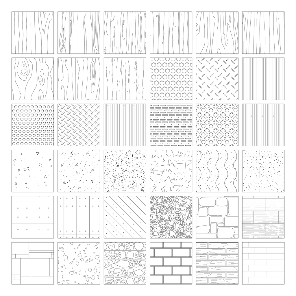 Illustrator Pattern Library Architectural Materials MultiPack 2