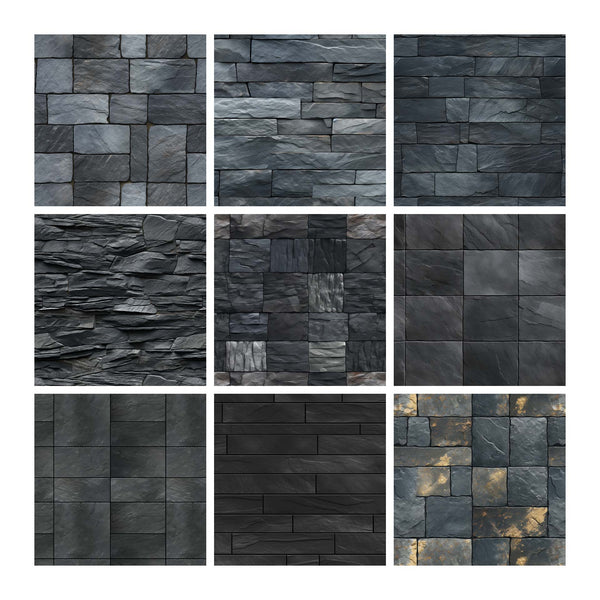 Pattern Library - Seamless Slate Stone Textures