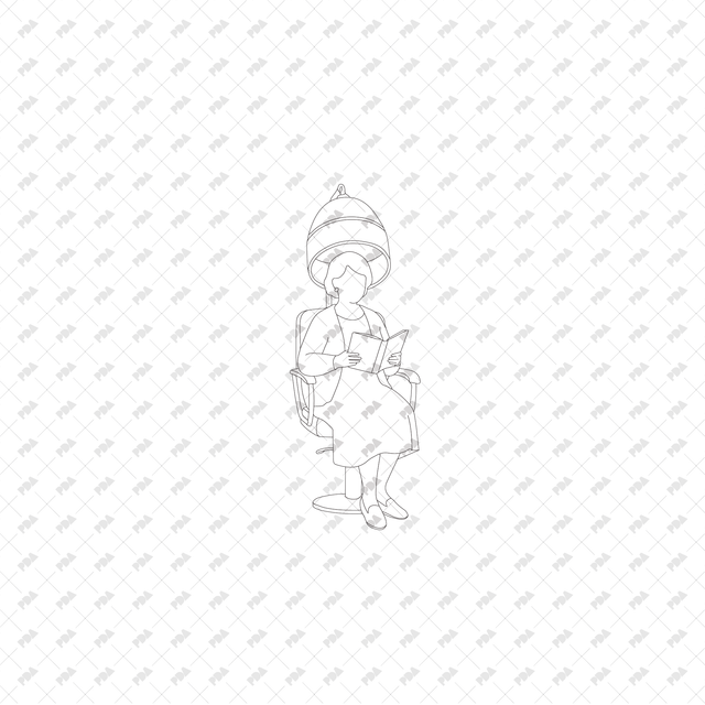 CAD, Vector, PNG Beauty Salon in Side and Front View - Post Digital Architecture — Free and Affordable Resources for Architects