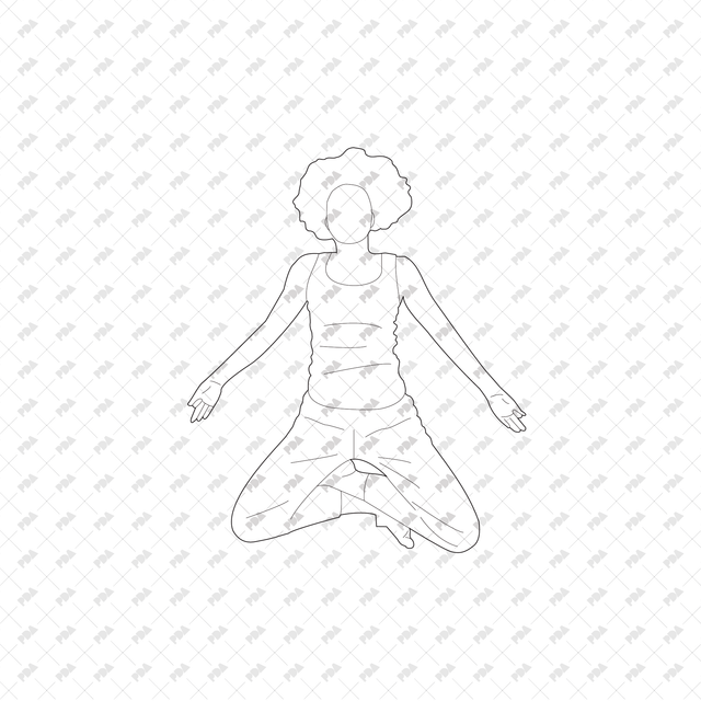 CAD, Vector, PNG People Meditating in Top View - Post Digital Architecture — Free and Affordable Resources for Architects