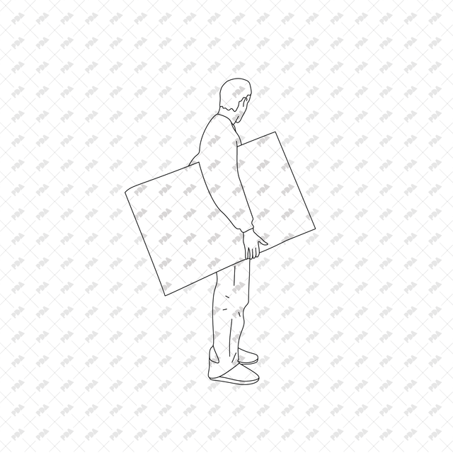CAD, Vector, PNG Characters Shopping in Side View - Post Digital Architecture — Free and Affordable Resources for Architects