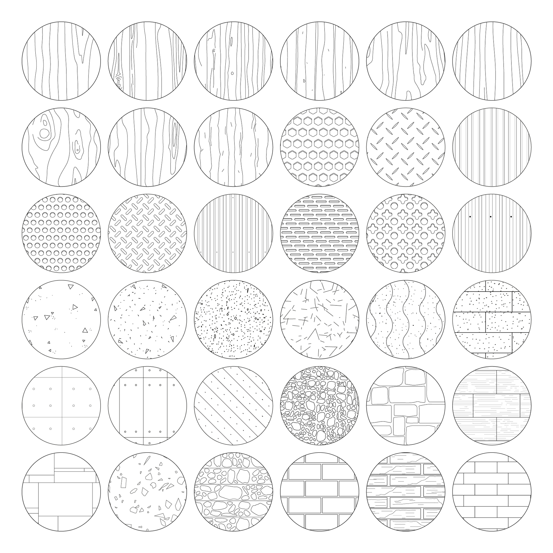 Illustrator Pattern Library - Architectural Materials Multi-Pack 2 ...
