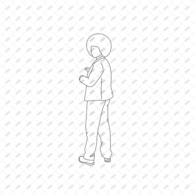 CAD, Vector, PNG Characters Shopping in Side View - Post Digital Architecture — Free and Affordable Resources for Architects