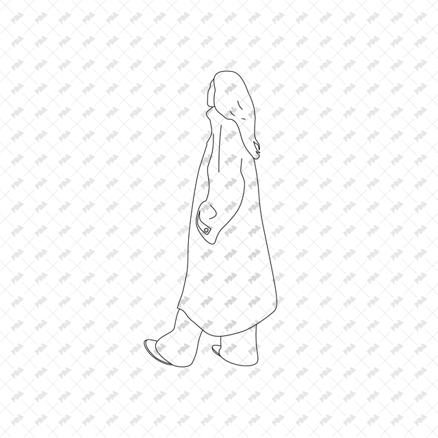 CAD, Vector, PNG Characters Shopping in Side View - Post Digital Architecture — Free and Affordable Resources for Architects