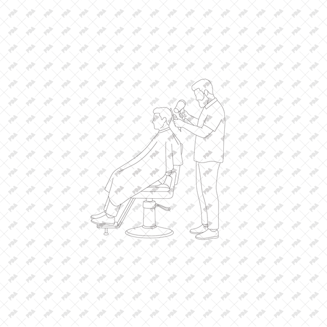 CAD, Vector, PNG Beauty Salon in Side and Front View - Post Digital Architecture — Free and Affordable Resources for Architects