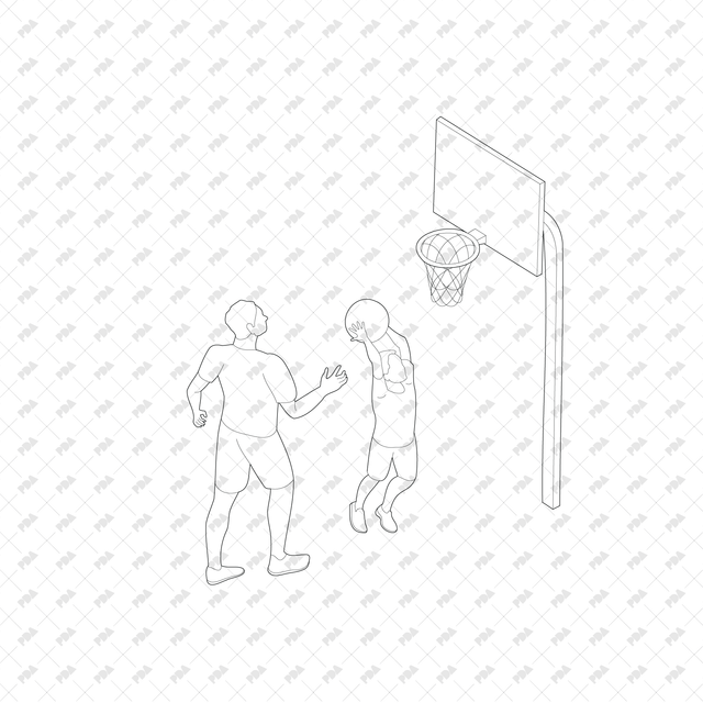 CAD, Vector, PNG Families at the Park in Isometric View - Post Digital Architecture — Free and Affordable Resources for Architects