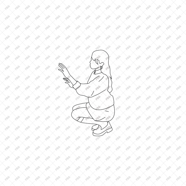 CAD, Vector, PNG Characters Shopping in Side View - Post Digital Architecture — Free and Affordable Resources for Architects