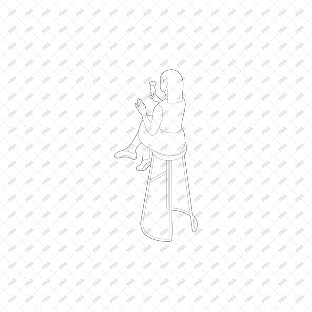 CAD, Vector, PNG People Enjoying at a Café in Isometric View - Post Digital Architecture — Free and Affordable Resources for Architects