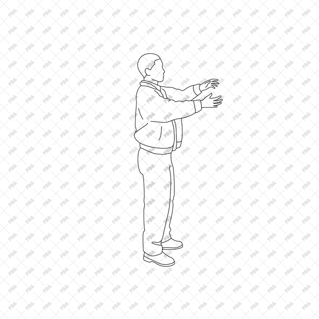 CAD, Vector, PNG Characters Shopping in Side View - Post Digital Architecture — Free and Affordable Resources for Architects