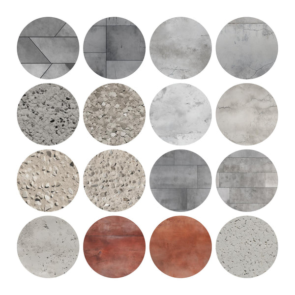 Illustrator Pattern Library - Raster Realistic Seamless Concrete Textures