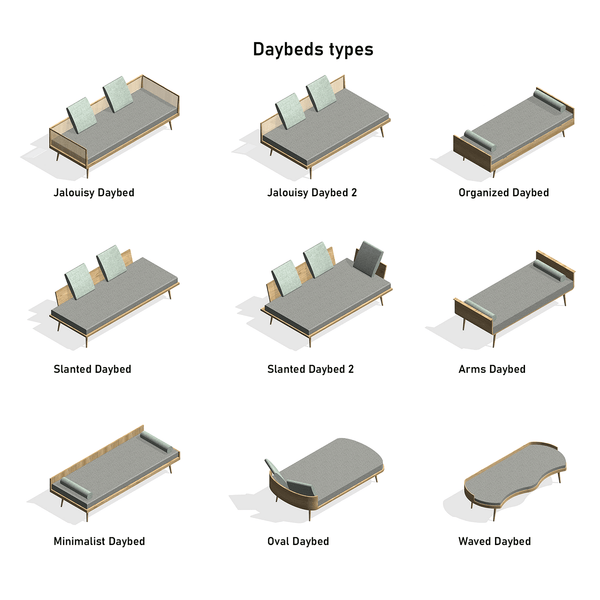 Revit Family - Daybeds